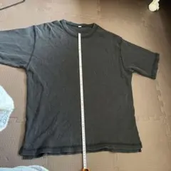 黒 Mサイズ リブ編み Tシャツ