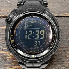 CASIO　プロトレック PRW-1300YJ　電波ソーラー　オールブラックのサムネイル