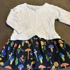 グラニフ　キノコ柄キッズワンピース サイズ90