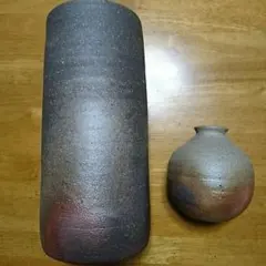 徳島 太谷焼 元山釜 花瓶2個 新品未使用