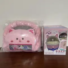 【新品】3ニャン 座椅子 & ネコミミ オーガナイザー 豪華2点セット