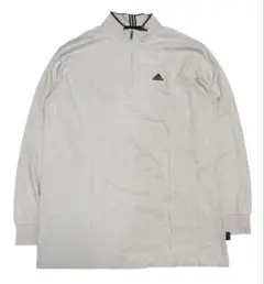 00s adidas ワンポイントロゴ ハーフジップ スウェット