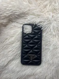 PRADA iPhoneケース キルティング ブラック