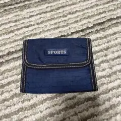 SPORTS 三つ折り財布 ネイビー ナイロン製