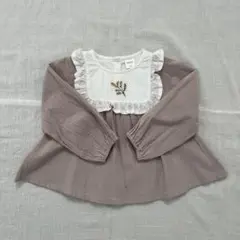 futafuta 刺繍 フリルトップス 95