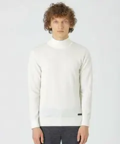 ブラックレーベルクレストブリッジ新品ホワイト タートルネックニット M