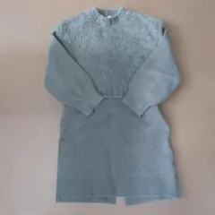 グレー 長袖 ニットワンピース 110
