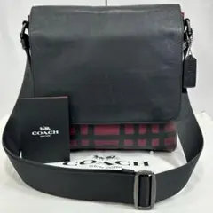 【美品】コーチ チャールズ ショルダーバッグ メッセンジャー レザー 斜め掛け