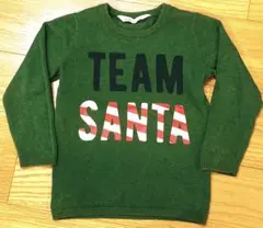 H&M 長袖トップス　100cm クリスマス "TEAM SANTA"