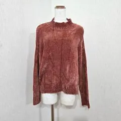items アーバンリサーチ 長袖ニット ベロアモール 伸縮（F）ブラウン系