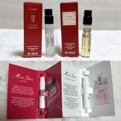 【4点セット】　Cartier/カルティエ　Dior　香水　サンプル　試供品