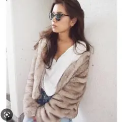 Ungrid ショートフェイクファーコート