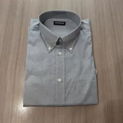 新品汚れあり　UNIQLO グレー ボタンダウンシャツ L