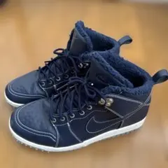 花音海様専用破格値年末ラストセールNike ネイビー レザーハイカットスニーカー