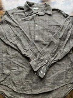 ジーユー GU フランネルチェックシャツ 柄 長袖 メンズ