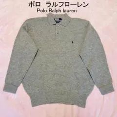 値下げ・ラルフローレン・Lサイズ・セーター・グレー・ウール100・ポロ・POLO