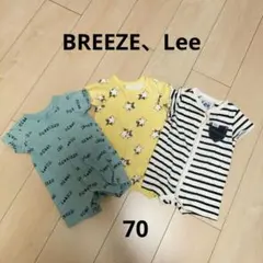 BREEZE、Lee ベビー ロンパース 3枚セット 半袖のサムネイル
