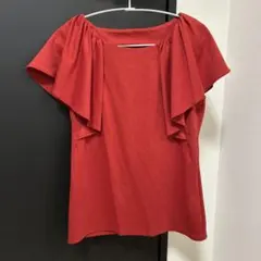 ESTNATION フリルスリーブ 半袖カットソー レッドのサムネイル
