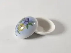ヴィンテージ 大倉陶園 手描き ボンボニエール 小物入れ 蓋付き 花柄