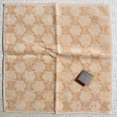 CELINE　セリーヌ　タオルハンカチ　マカダム　オレンジ系　約29cm