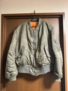 80s-90s ALPHA製MA-1 民生品/USA製　IDEALジップ　XL