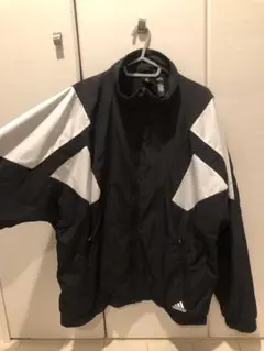 adidas ナイロンジャケット L ブラック/ホワイト