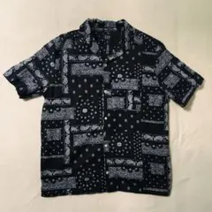 00's GAP コットンリネン スリランカ製 ペイズリー柄 黒 Mのサムネイル