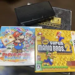 【本体のみ】Nintendo 3DS 本体 ブラック　ゲーム4本とSDカード付き