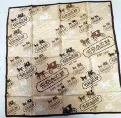 コーチ　スカーフ　シルク　COACH