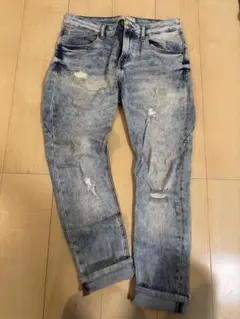 ZARA MAN ダメージライトブルーデニム　スキニージーンズM相当