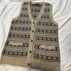 美品　希少　カシミア混　ラルフローレン　フェアアイル ニット ベスト M