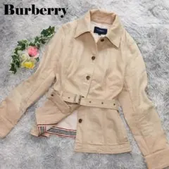 ✨バーバリーロンドン✨デニムカバーオール　ノバチェック　ベージュ　ベルト　１３