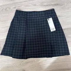 タグ付き　未使用品　GUサイドプリーツチェックスコート