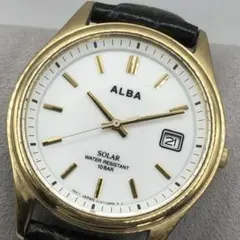 リ*オ様 SEIKO アルバ 腕時計 ソーラー デイト　セイコー ALBA 可動