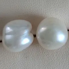パールピアス　淡水真珠　バロック　冠婚葬祭　カジュアル　直結　アレルギー対応