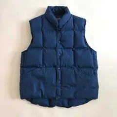 90s ランズエンド Lands End グース ダウンベスト L ネイビー