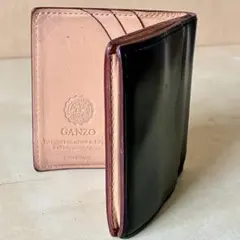 GANZO ガンゾ 二つ折り財布 ブラック レザーのサムネイル
