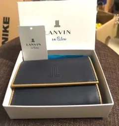 LANVIN en Bleu pランバンの二つ折り財布 ネイビー