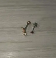 ねじ式ピアス 片方2点 月と揺れる星など