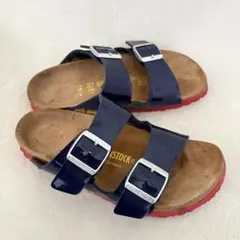 BIRKENSTOCK ARIZONA ブルー ダブルストラップ レッドソールのサムネイル