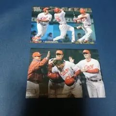プロ野球チップス広島東洋カープ TEAM STATS、チェックリスト 2枚セット