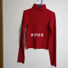 SLY タグ付きアームウォーマー風(指穴)ハイネックニット M