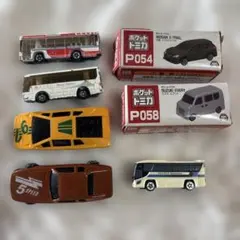 ポケットトミカ　バス　ミニカー　セット　エブリィ　エクストレイル