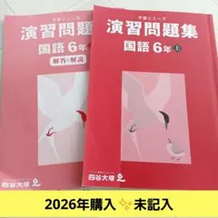 2026年購入✨演習問題集 国語 6年 上四谷大塚予習シリーズ