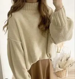 【未使用品】chocomee モールタートルニット