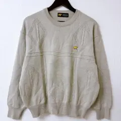 Golden Bear ゴールデンベア ニット セーター L ベージュ 立体編みのサムネイル