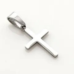 クロスのペンダントトップ　シルバー　ステンレス　十字架　*1443