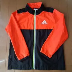 adidas ジャケット 130サイズ オレンジ/黒