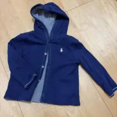 【80cm】リバーシブル　Ralph Lauren フード付きアウター ネイビー