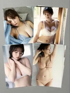 篠崎愛 30代グラビア淡い肌着 L版写真20枚セットのサムネイル